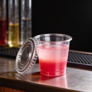 Gobelet en plastique biodégradable PET jetable personnalisé de 2 oz (55 ml), transparent, mini, pour dégustation, boissons glacées, pour supermarché - Product Image 3