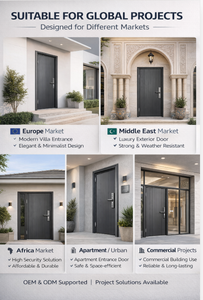 Portes <span class=keywords><strong>d</strong></span>'Entrée Principales Extérieures Modernes en Fer, Portes <span class=keywords><strong>de</strong></span> Sécurité en Acier <span class=keywords><strong>pour</strong></span> Maison - Product Image 4