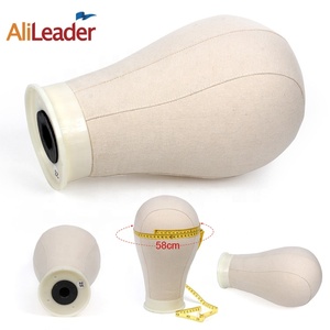 AliLeader Tête Mannequin Bloc en Toile Blanche de Haute Qualité 21-25 Pouces <span class=keywords><strong>pour</strong></span> la Fabrication de Perruques - Product Image 4