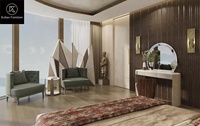 Meuble de maquillage italien de luxe personnalisé en marbre, meuble de luxe post-moderne, Table de maquillage Design de chambre à coucher coiffeuse