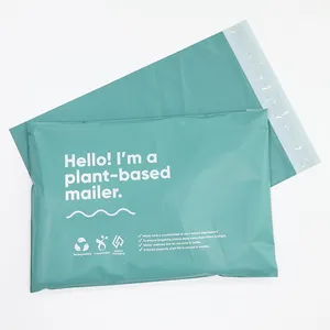 20*30 Amazon compostable büyük/küçük özel baskılı Logo zarf posta çantası giyim ambalaj plastik poli posta posta çantaları
