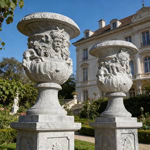 <span class=keywords><strong>Maceta</strong></span> Redonda de Piedra <span class=keywords><strong>Natural</strong></span> de Gran Tamaño para Exteriores, Macetas de Mármol Blanco para Jardín, Decoración - Product Image 3