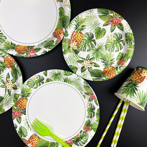 Juego de Decoración Hawaiana Luau Aloha para Fiestas de Verano DAMAI, Juego de Artículos de Mesa con Diseño de Flamencos - Product Image 6