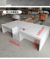 Yicheng Beauty – Table de pédicure mobile réglable, support de pieds surélevé, poste de manucure et pédicure, plan de travail pour soins des pieds en spa