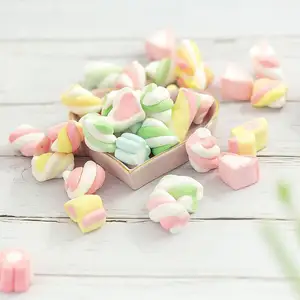 Vente en gros de bonbons blancs pour barbe à papa bonbons artificiels aromatisés mélangés paquet en vrac bonbons à la guimauve pour enfants