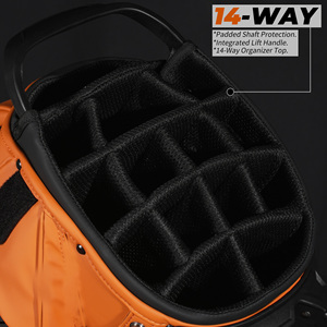 Bolsa de <span class=keywords><strong>Golf</strong></span> ASL de 14 Compartimentos, de Cuero, Impermeable, con Soporte, Entrega en 7 Días para Clientes de EE. UU. - Product Image 6