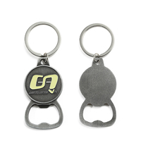Porte-clés décapsuleur personnalisé en alliage de zinc émaillé avec logo, moule sur mesure