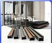 Perfiles de Puerta de Aluminio Ultra Minimalistas y Modernos, Componentes de Marco de Puerta Anodizado de Marco Estrecho Moldeados a Medida para Vinotecas
