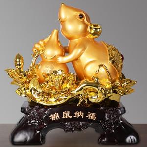 Statue de <span class=keywords><strong>Rat</strong></span> Chinois Doré Feng Shui pour la Décoration de la Maison et <span class=keywords><strong>du</strong></span> Bureau, <span class=keywords><strong>Année</strong></span> <span class=keywords><strong>du</strong></span> Zodiaque <span class=keywords><strong>2020</strong></span>, pour la Bonne Fortune - Product Image 1