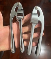 Keukenknoflookpers met siliconen roller-schiller & reinigingsborstel, knoflookhakker, -knijper, -molen, -knijper