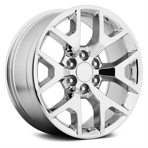Velg Aluminium Forged Chrome Snowflake Kustom Kelas Atas Ukuran 18-24 Inci (6x139.7 PCD) Garansi 1 Tahun untuk Silverado - Product Image 1