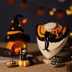 Conjunto de accesorios para mascotas de Halloween | Bufanda divertida <span class=keywords><strong>Collar</strong></span> de sombrero para gatos Perros, lindo traje de gato Ragdoll - Product Image 2