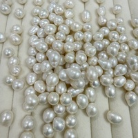 Perles de culture d'eau douce baroques Edison de qualité AAA, blanches, 9-10 mm, à fort lustre, finition métallique, pour la création de bijoux