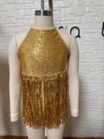 Costume de scène élégant pour femmes, robe à franges brillante à paillettes pour filles, idéale pour la danse jazz, le claquettes et la danse du ventre en été