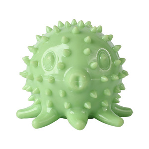 Jouet à mâcher en forme de pieuvre en TPR pour petit chien, jouet d'intérieur pour animaux de compagnie, design de dessin animé pour le nettoyage des dents - Product Image 2