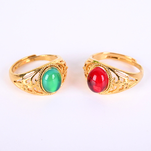 Vente en gros de nouveaux produits, bagues en laiton plaqué or, bijoux personnalisés en cristal naturel, bagues pour cadeau - Product Image 1