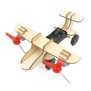 Electric Airplane Small Production DIY Invention Handmade Materials Popular Science Model Gift for Children