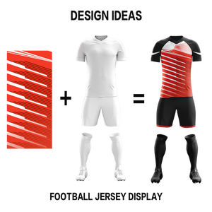 مجموعة جيرسي لكرة القدم برقبة على شكل V ورقبة على شكل حرف V مجموعة جيرسي لكرة القدم قابلة للتخصيص OEM - Product Image 1