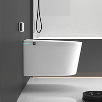 WC intelligent mural avec capteur, chasse d'eau automatique, cuvette de toilette intelligente, télécommande électrique