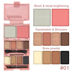 Palette de fards <span class=keywords><strong>à</strong></span> paupières portable et pliable Summer10 Colors, pailletée, nacrée, waterproof, mate, délicate, style Ins - Product Image 3
