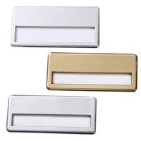 Personnalisé mode bricolage noir découpé plaqué or en forme de dôme fenêtre vierge broche pliante magnétique acrylique nom badge pour les serveurs