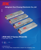Alimentation LED IP20 à haut facteur de puissance (PFC 0,95), mince, 100W-400W, 12V 8A, avec entrée 220V/120V