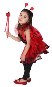Ragazze Polka Dots coccinella Dress Up Costume compleanno Halloween Christmas Fancy Party Outfit taglia 3-10 - Product Image 2