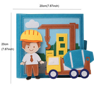Usine Nouveaux Designs Enfants Roleplay Feutre Livre Enfants Travail <span class=keywords><strong>Apprentissage</strong></span> Calme Livre Tissu Doux Toddler Feutre Occupé Livre - Product Image 2