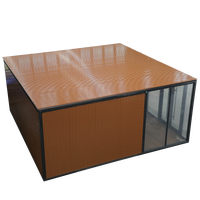Bâtiment de magasin de détail préfabriqué modulaire portable 3x6m 6x6m, stand d'exposition mobile pour café pop-up
