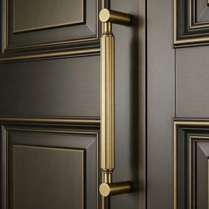 Customized Various Length Brass European Design Refrigerator Handles <b>for</b> Wardrobe Drawer Dresser & Cabinet-Easy Installation - Product Image 5