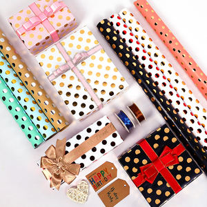 High Quality Wholesale 80g <b>Birthday</b> the Perfect Dot Kraft <b>Paper</b> Tissue 43*300cm Gift Luxury Custom Packaging <b>Wrapping</b> <b>Paper</b> Roll - Product Image 1