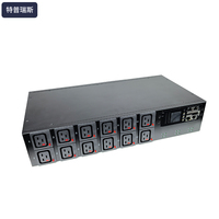 Gelongtu 21kw 2U 32A 3 phases 380-415v 12 voies C19 Sortie Montage en rack horizontal PDU intelligent en métal Équipement de distribution d'énergie