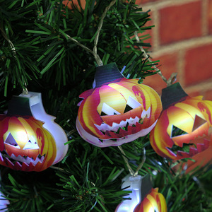 Guirlandes lumineuses LED citrouille pour Halloween, décorations de fête, lumières féériques pour la maison, le bar, le jardin, vente en gros - Product Image 3
