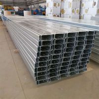 Profilé en acier de bonne qualité, profilé en acier galvanisé, profilé en acier en forme de C, barre en forme de C pour la construction