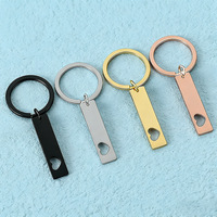 Porte-clés rectangulaire double face en acier inoxydable Ywyougang, gravé au laser sur mesure, couleur personnalisée, tendance, pour petite amie