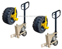 Kit de roues pivotantes pour conteneurs de transport à haute capacité de charge avec pneus et jantes en caoutchouc pour le déplacement de conteneurs sur route gravillonnée