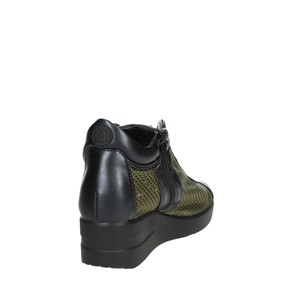 Scarpe Jackie basse 226 sandali con zeppa nero/verdastro scarpe eleganti - Product Image 3