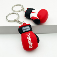 Porte-clés Premium Gants de Boxe 3D Personnalisés, Anneau de Clés 3D en Caoutchouc Souple, Breloques 3D, Mini Accessoires Sportifs