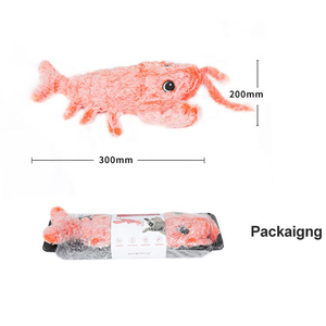 Juguete de felpa para mascotas, hierba gatera con carga Usb, interactivo, perro, gato, eléctrico, simulación de camarón - Product Image 3