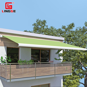 Vườn nhôm gấp cánh tay mái hiên ngoài trời cơ giới có thể thu vào mái hiên đầy đủ Cassette mái hiên - Product Image 3