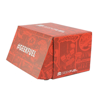 Boîte d'abonnement robuste en carton ondulé avec impression graphique couleur intégrale et boîte d'expédition intérieure imprimée offset noir pour le commerce électronique