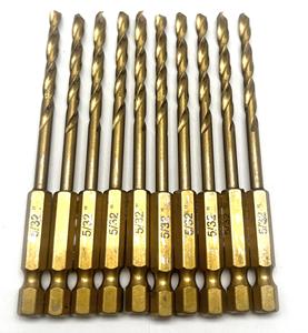 Foret hélicoïdal HSS entièrement affûté, revêtu de titane, à queue hexagonale, pour métal, plastique, bois, aluminium, fer, de la marque Apex Manufacturer - Product Image 1