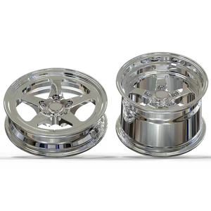 Jantes monobloc <span class=keywords><strong>AX</strong></span> 17x4.5 15x10 5x127 Drag, polies et usinées, à cinq branches, forgées, pour Chevrolet C10 Street Drag - Product Image 3