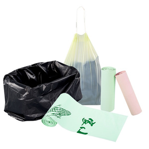 13 Gallon Trash Bag Eco Friendly Kitchen Degradable Custom Black Drawstring 13 Gallon Compostable Biodegradable Pla Bio Garbage Trash Plastic Bag