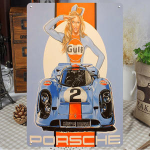 Benzin Motoröl Antik Blechschilder Vintage Metallschild Garage Männerhöhle Autowerkstatt Wanddeko Retro Metallposter - Product Image 4