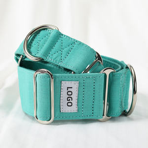 Cintas de algodón puro para collar de mascota con patrón sólido táctico personalizado para caballo perro Whippet Greyhound <span class=keywords><strong>Doberman</strong></span> ajustable ensanchado - Product Image 6