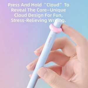 Cute Kawaii 0.5mm Plastic Gel <b>Pen</b> Cloud Donut Design with Fast-Dry Crystal Black Ink Lucky Charm Style for Students - Product Image 3