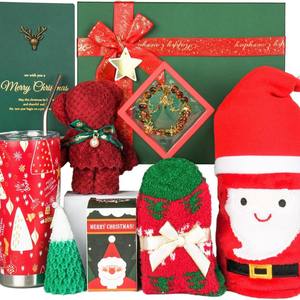 Cestas de regalo de spa de Navidad <span class=keywords><strong>para</strong></span> mujer con velas Bombas de baño Embalaje decorativo de vacaciones Sombrero de Navidad - Product Image 3