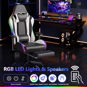 Silla de carreras de élite de la UE Pro LED Zero Gravity, silla de ordenador de oficina en casa con masaje, cahirs de juego grandes y altos <span class=keywords><strong>para</strong></span> personas pesadas - Product Image 6