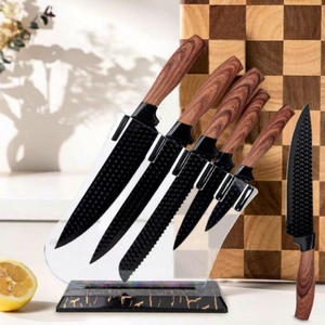 Cuchillos de Cocina Modernos y Ecológicos, Accesorios de Cocina Hechos a Mano, Cuchillo para Verduras con Mango de Acero Inoxidable Antiadherente - Product Image 1